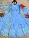 Nsr 783 Cotton Silk Heavy Embroidery Anarkali Readymade Suits